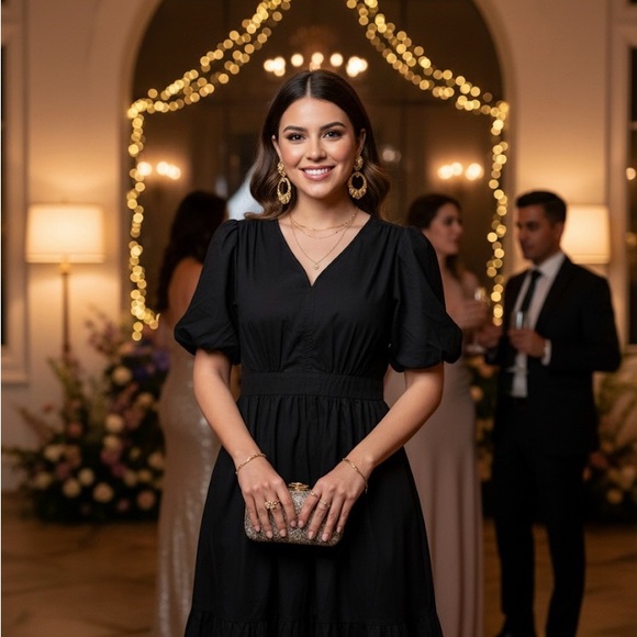 French Connection Dresses & Skirts - French Connection Black Midi Dress